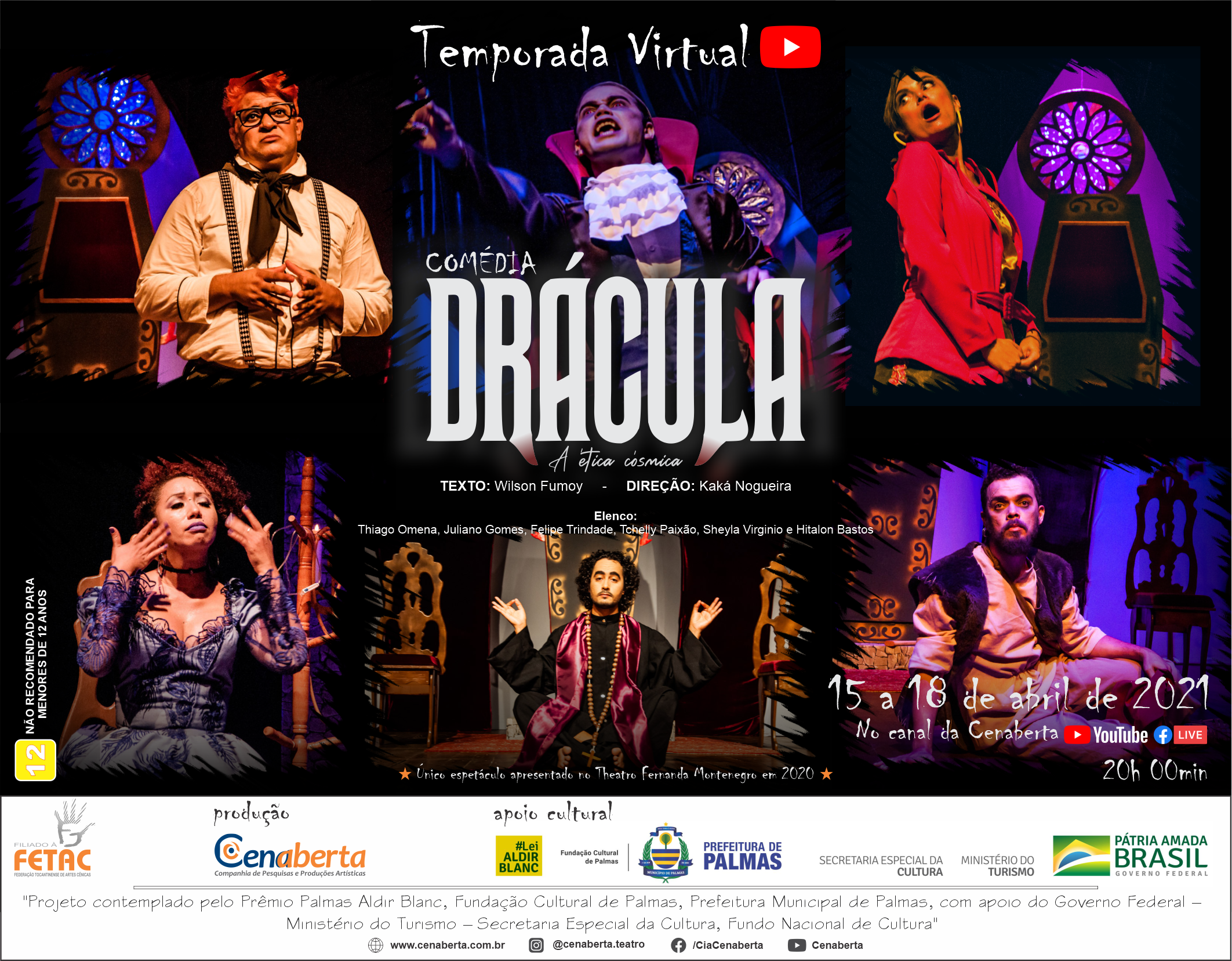 Leia mais sobre o artigo Cia. Cenaberta define elenco de Drácula, sua próxima montagem